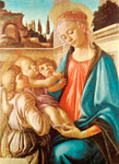 Мадонна с Младенцем и двумя ангелами. Боттичелли