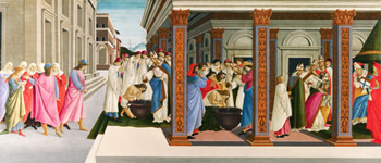 Крещение Св. Зиновия и рукоположение его в епископы Флоренции. Боттичелли